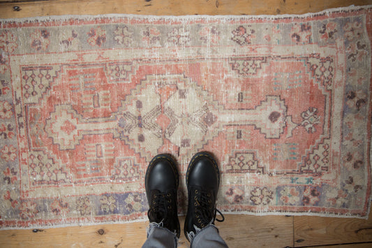 2x4 Vintage Distressed Oushak Rug Runner