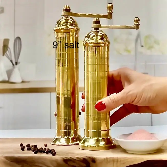 The Original 'brass Mill' - 9" Salt Grinder