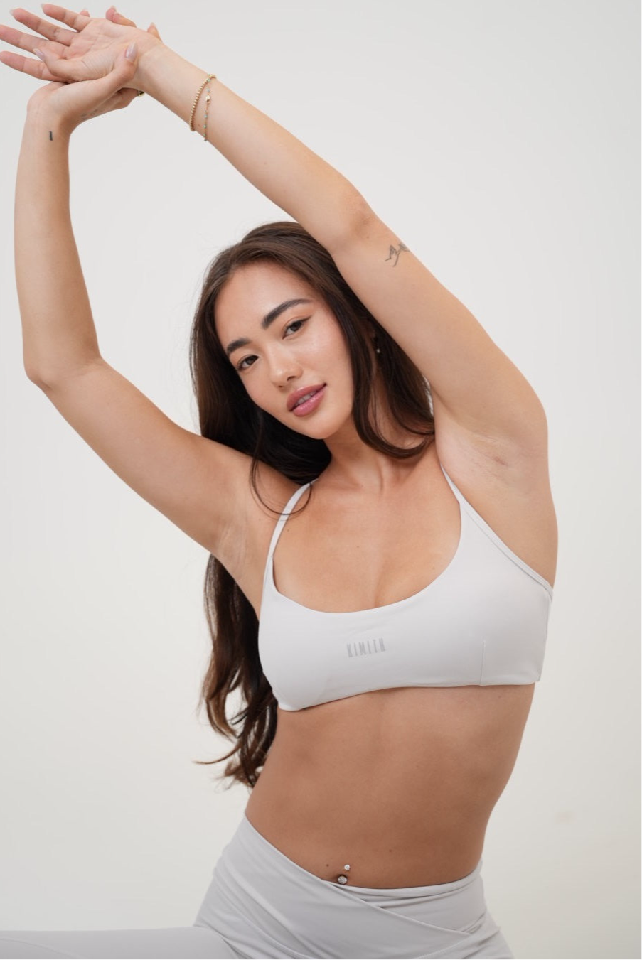 My Time Is Divine Lime White Cross-Back Butter Soft Bra