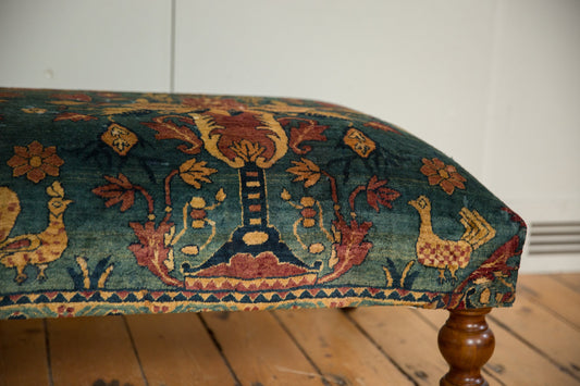 Reclaimed Antique Persian Rug Ottoman Coffee Table