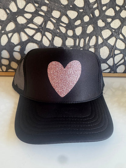 Artsy Heart - Black Trucker