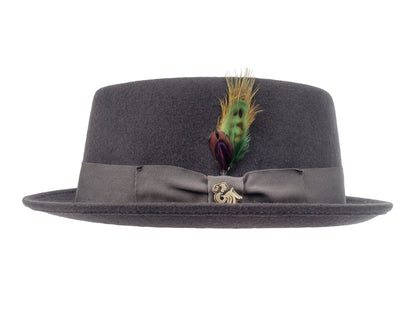 Wool Felt Classic Hat Pork Pie Stingy