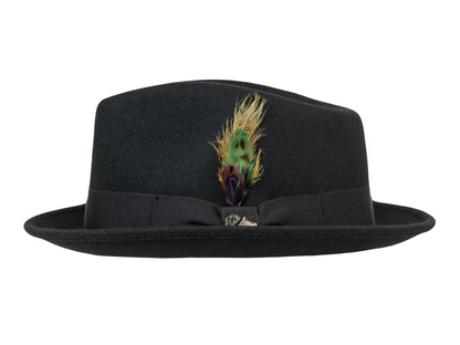 Wool Felt Fedora Hat Classic Roma Stingy