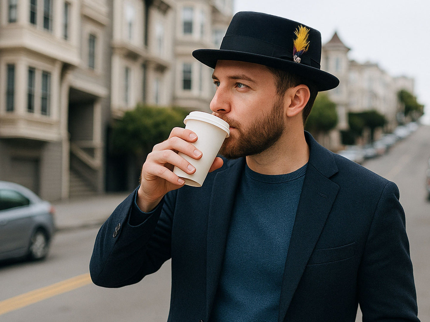 Wool Felt Classic Hat Pork Pie Stingy