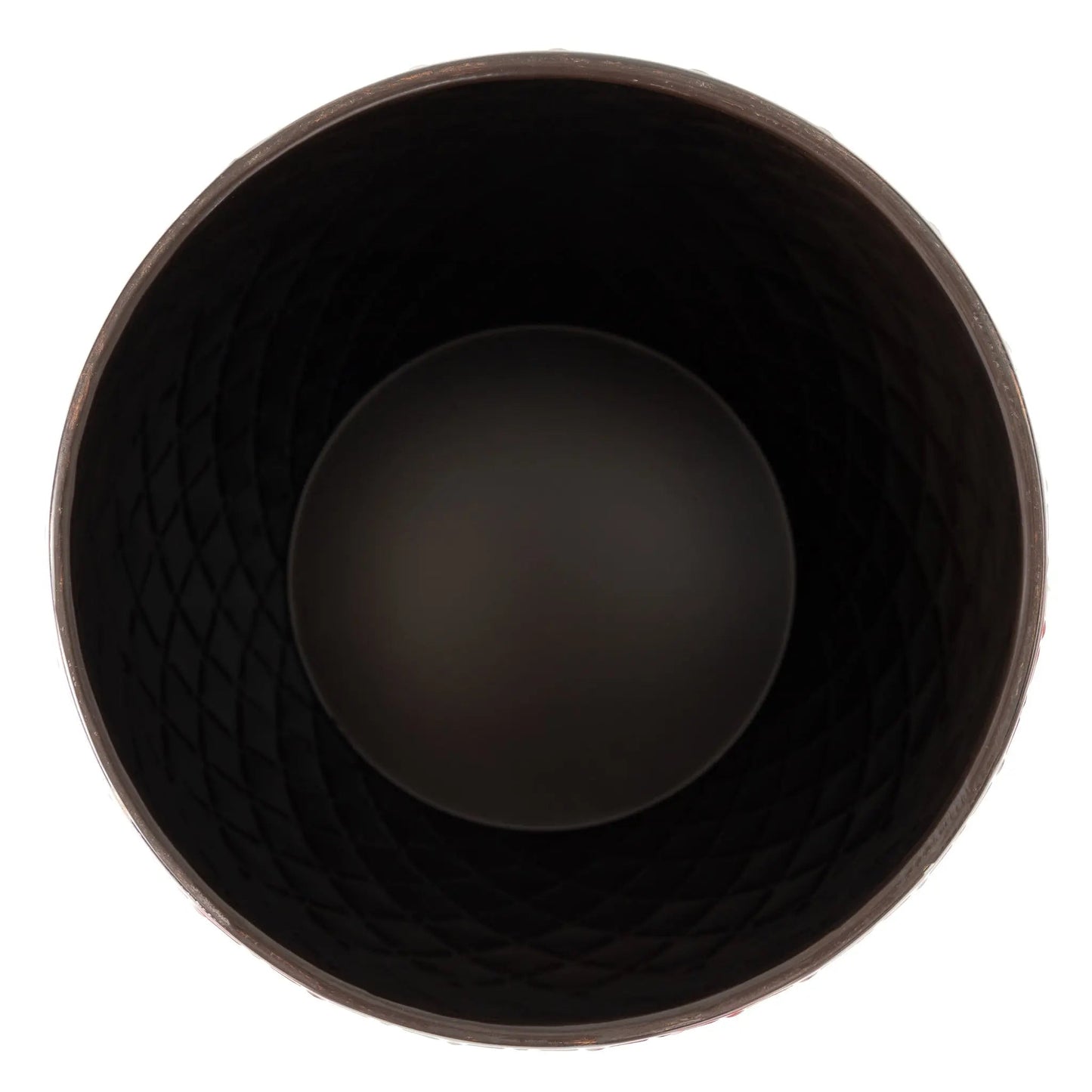 Braga Metal Stool Table Container in Antique Bronze Finish