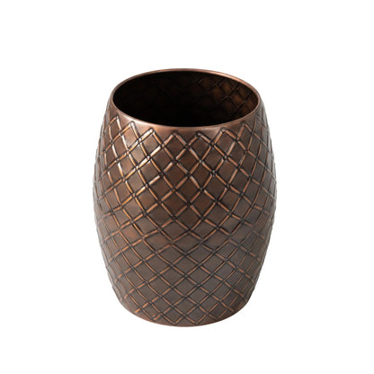 Braga Metal Stool-Container in Copper Finish