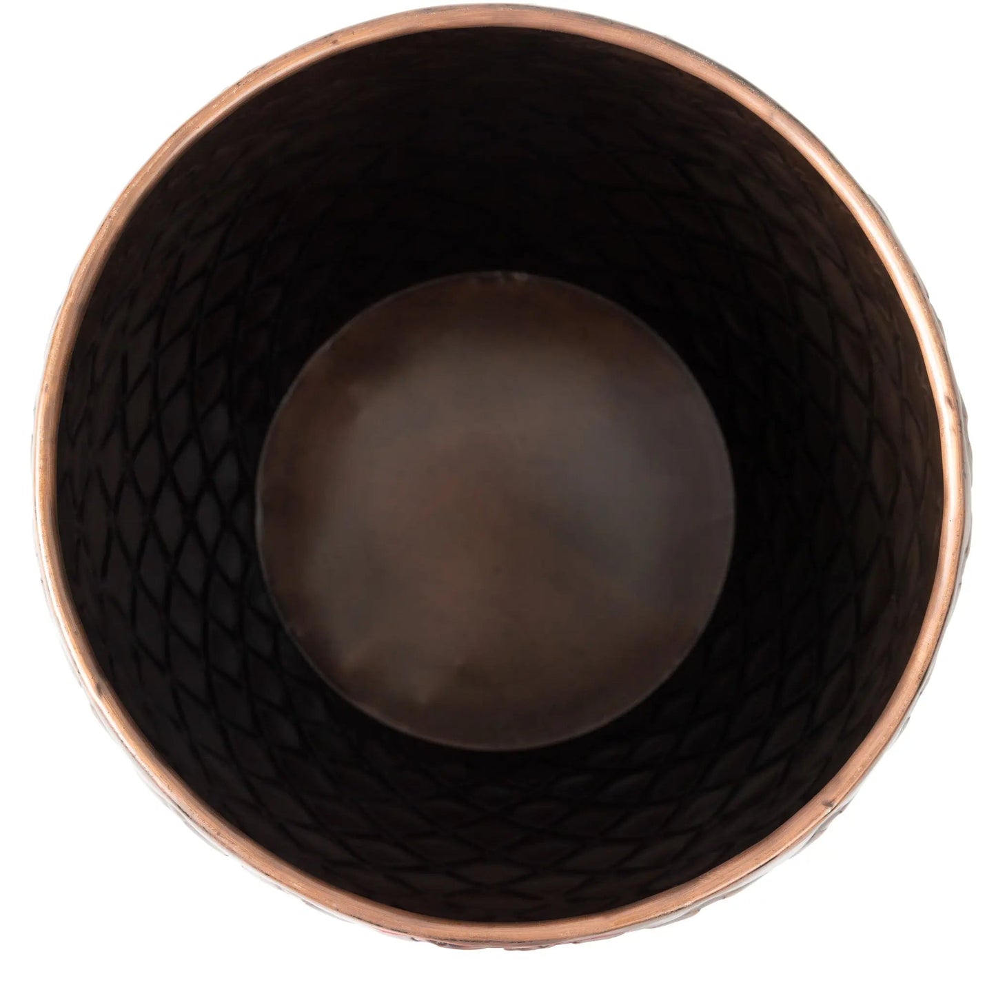 Braga Metal Stool-Container in Copper Finish