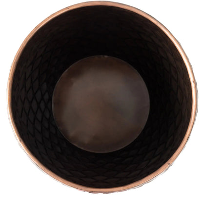 Braga Metal Stool-Container in Copper Finish