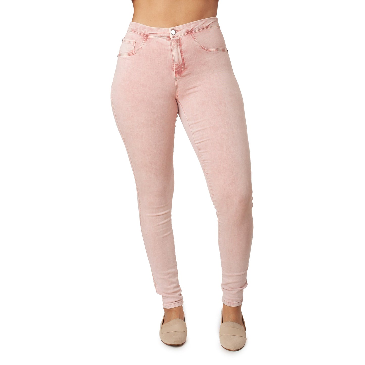 Dusty Pink Jeans Basic Signature Style