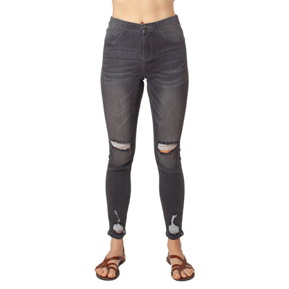 Fashion Style Ripped Leg Jeans