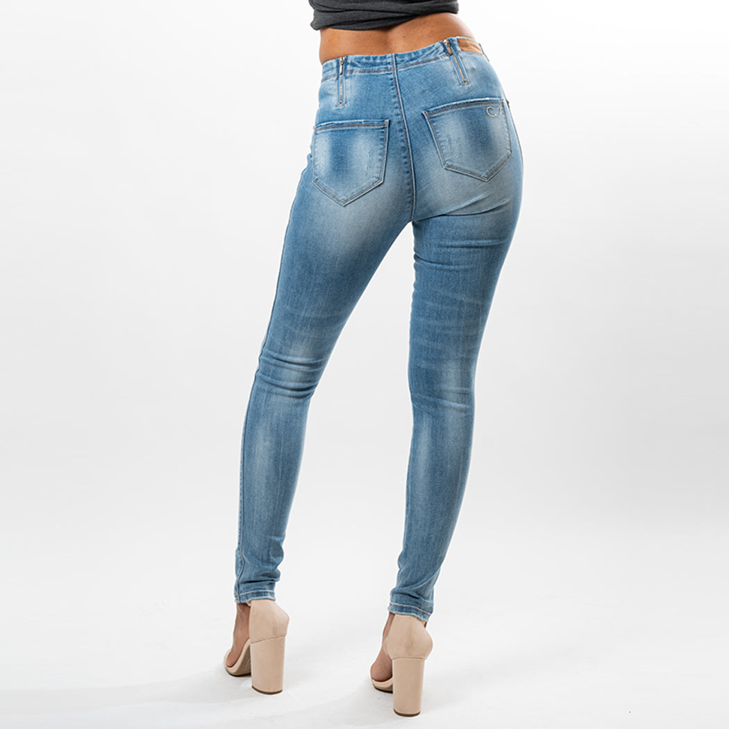 Distressed Patchwork Capris