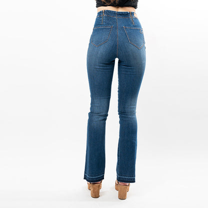 Undone Hem Bootcut Fashion Style