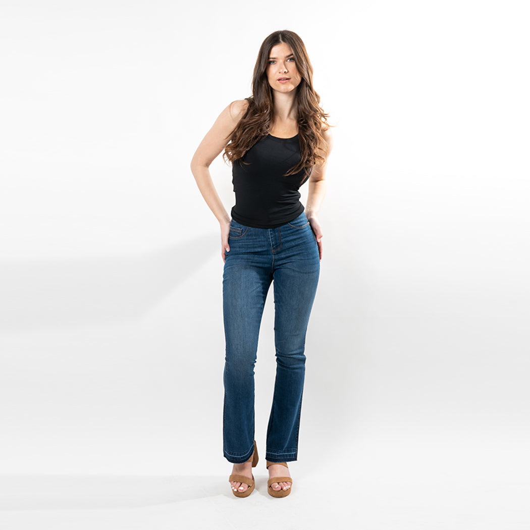 Undone Hem Bootcut Fashion Style