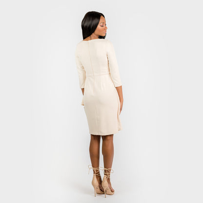 The 3/4 Sleeve Assymmetric Neckline with Overskirt Classic