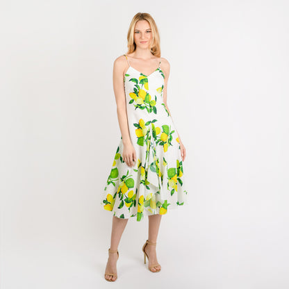 CN7203 Spaguetti Strap Flared Dress