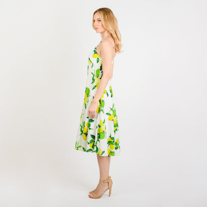 CN7203 Spaguetti Strap Flared Dress