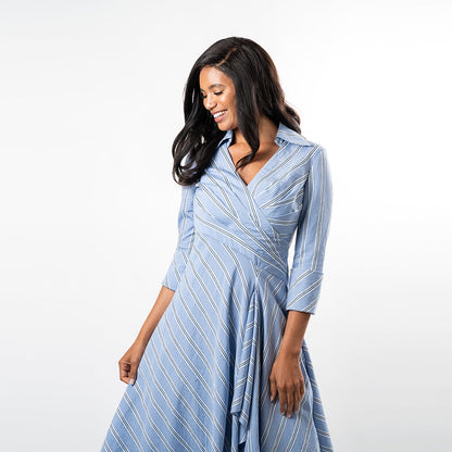 Asymmetric Hem Fit & Flare Midi