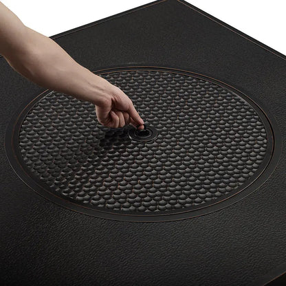 Clayton 40" Round Hammered Aluminum Convertible Gas Fire Pit Table