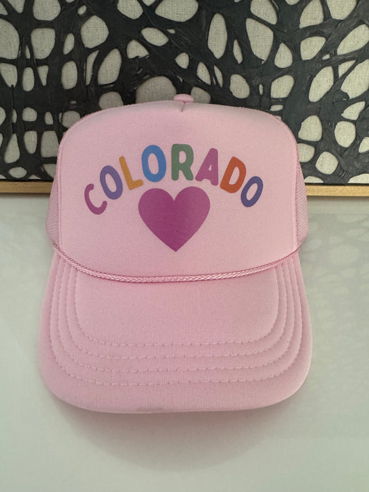 Youth Colorful Colorado - Soft Pink Trucker