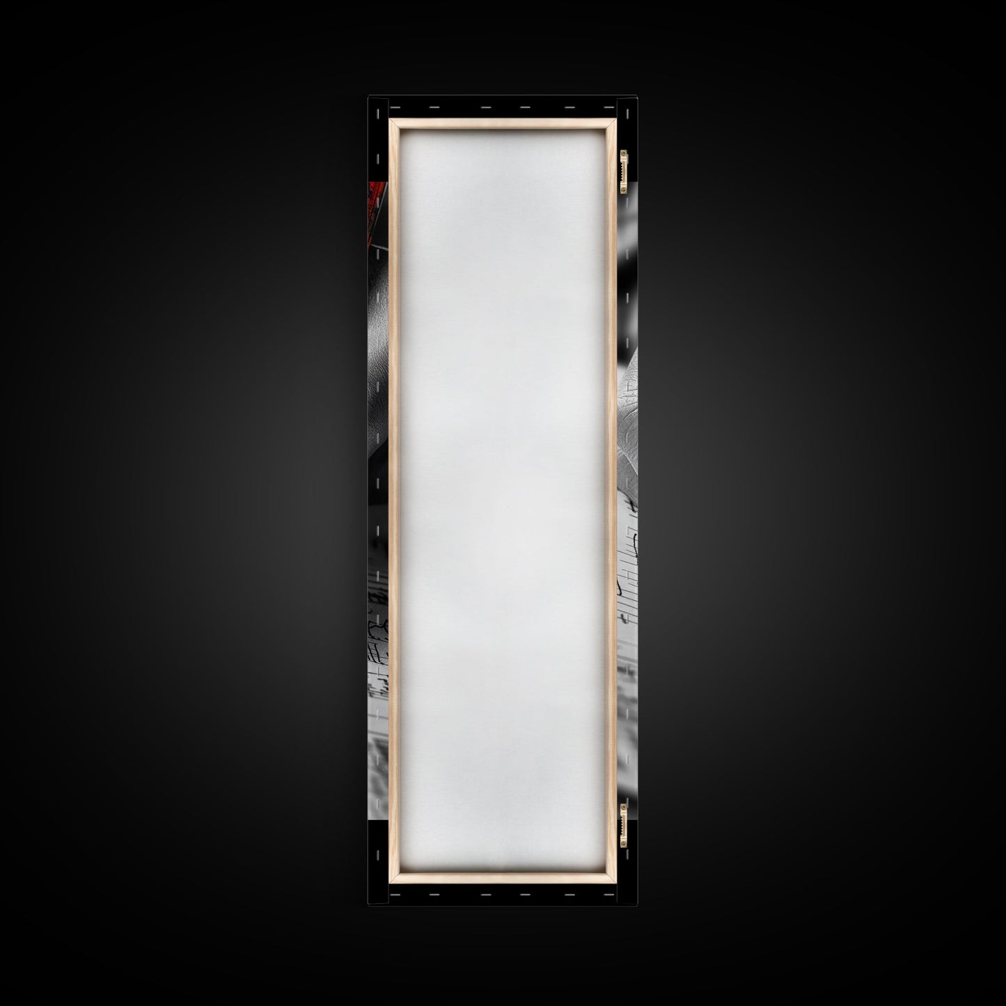 Vibrant Nails, Artistic Pen, Writing Closeup, Framed Canvas Print, Bold Office Wall Art, Pop Art Style, Creative Studio Decor