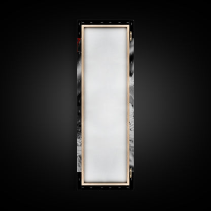 Vibrant Nails, Artistic Pen, Writing Closeup, Framed Canvas Print, Bold Office Wall Art, Pop Art Style, Creative Studio Decor