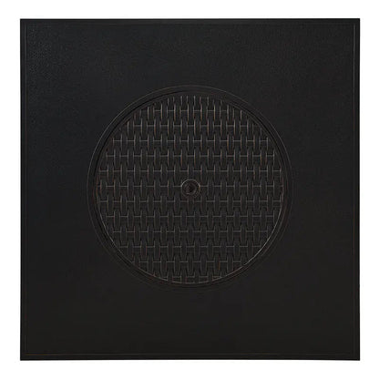 Dalton 40" Square Woven Aluminum Convertible Gas Fire Pit Table