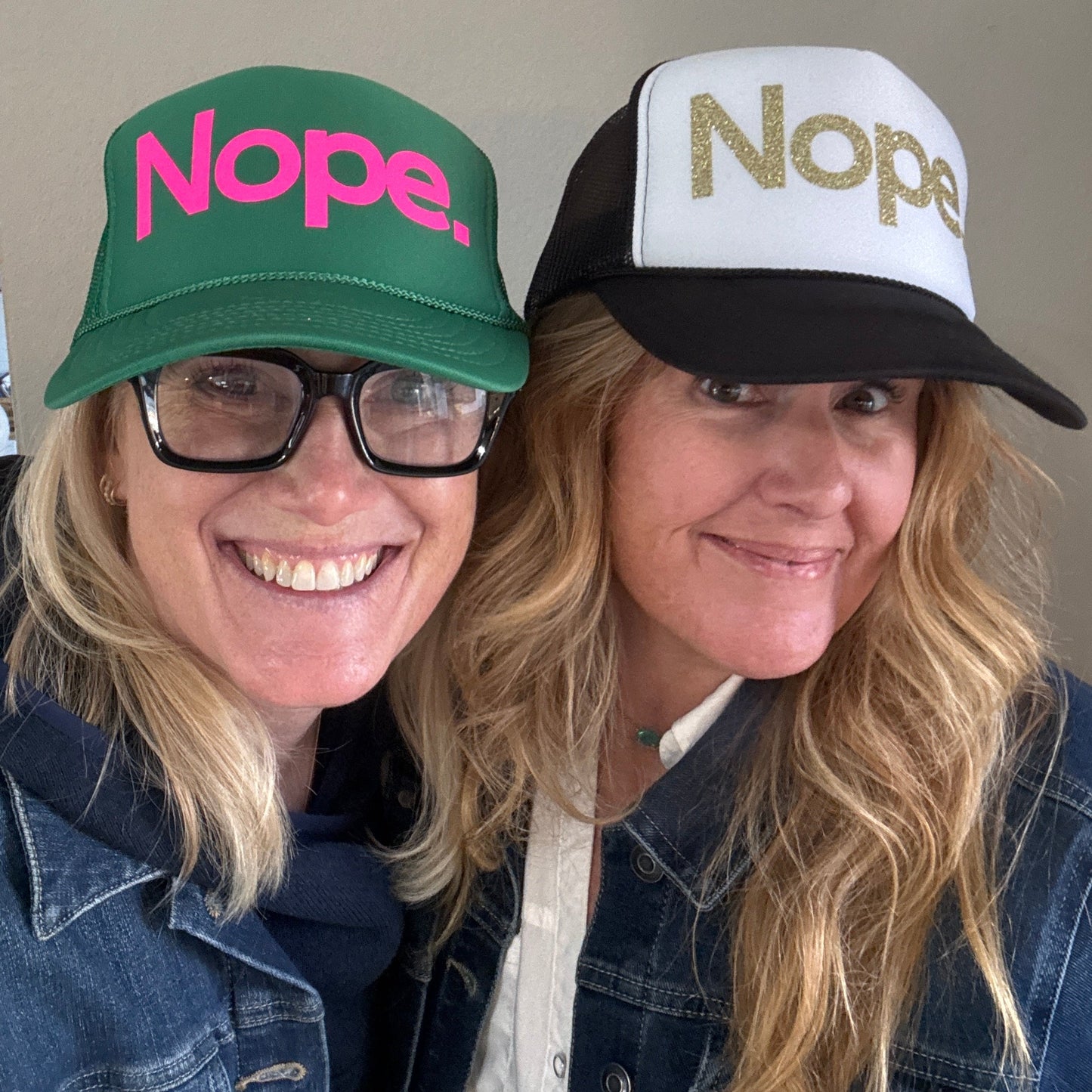 Midlifers Nope. black and white trucker