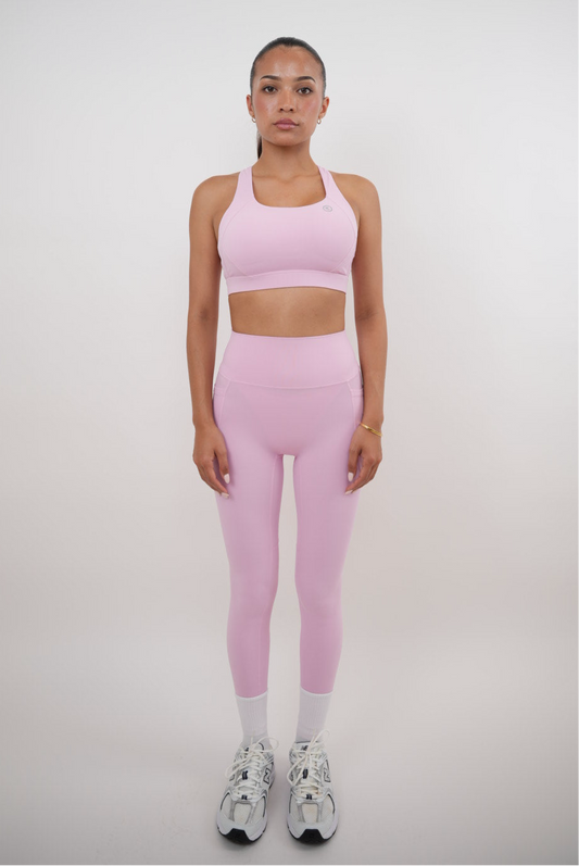 I Am Glowing Pink Blossom Quick Dry Butter Legging