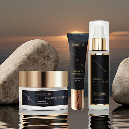 Elixir Serum + 24K Gold Anti-Wrinkle Moisturiser + 24K Gold Under Eye Cream