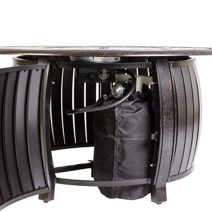 Grand Cooper 44" Round Aluminum Convertible Gas Fire Pit Table