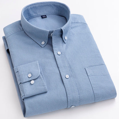 Button Down Collar Shirts 100% Cotton Men's