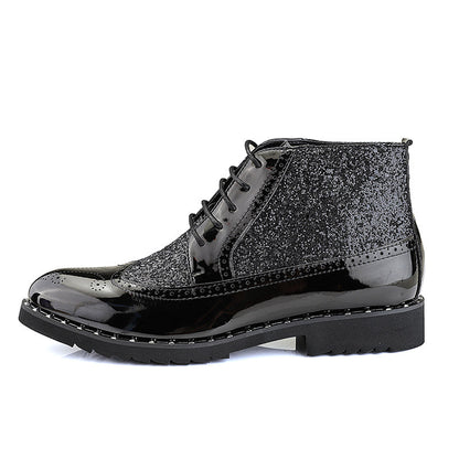 Boots Gold Wedding Dress Shoes Men's