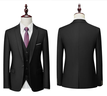 3 Piece Suit Jacket Pants & Vest Business Formal Men's