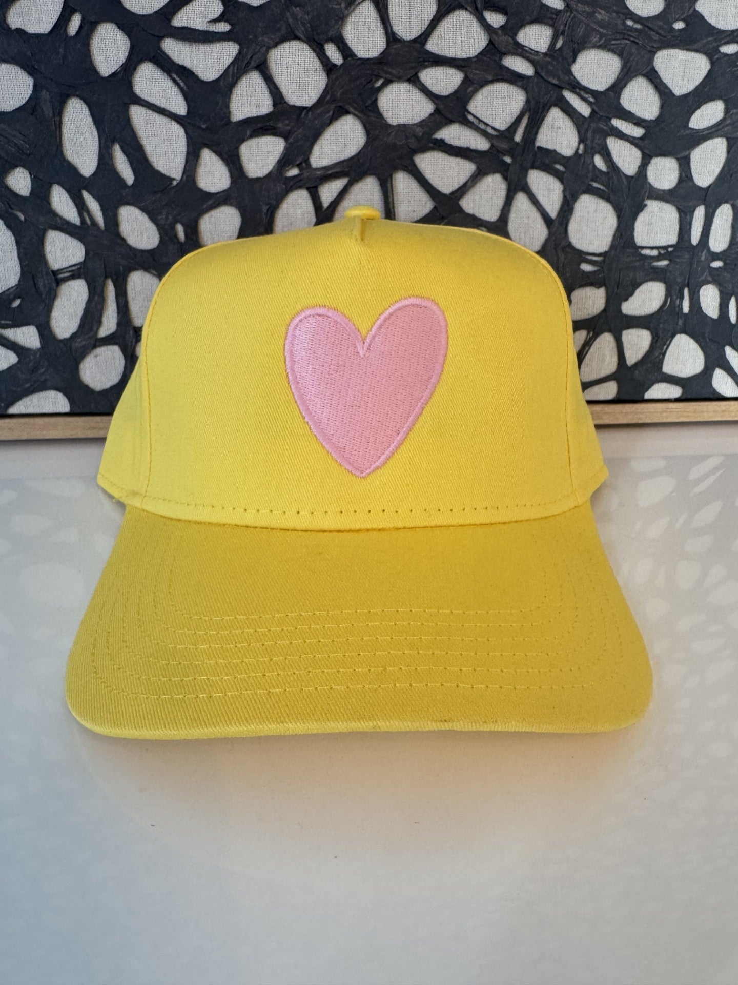 Artsy Heart - Mid Profile Baseball Cap Embroidered Font