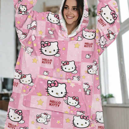Hello Kitty Wearable Blanket Hoodie for Kids & Adults | OLM Toys