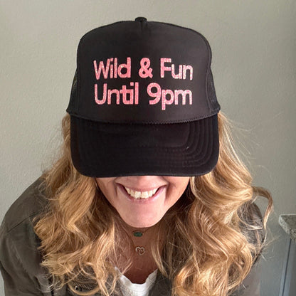 Midlifers WILD + FUN black with neon coral glitter