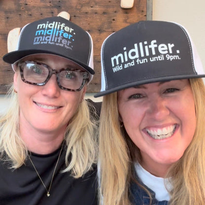 Midlifers large Midlifer with Wild and Fun black trucker