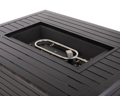 Longmont 48" Rectangular Aluminum Convertible Gas Fire Pit Table