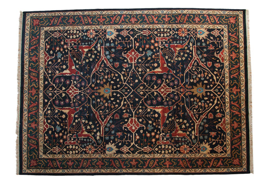 10x14 Vintage Indian Bijar Design Carpet