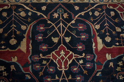 10x14 Vintage Indian Bijar Design Carpet