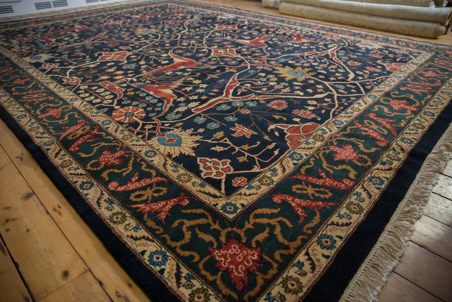 10x14 Vintage Indian Bijar Design Carpet