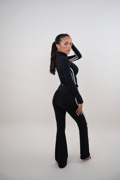 I Am Motivated Black Flare Pant