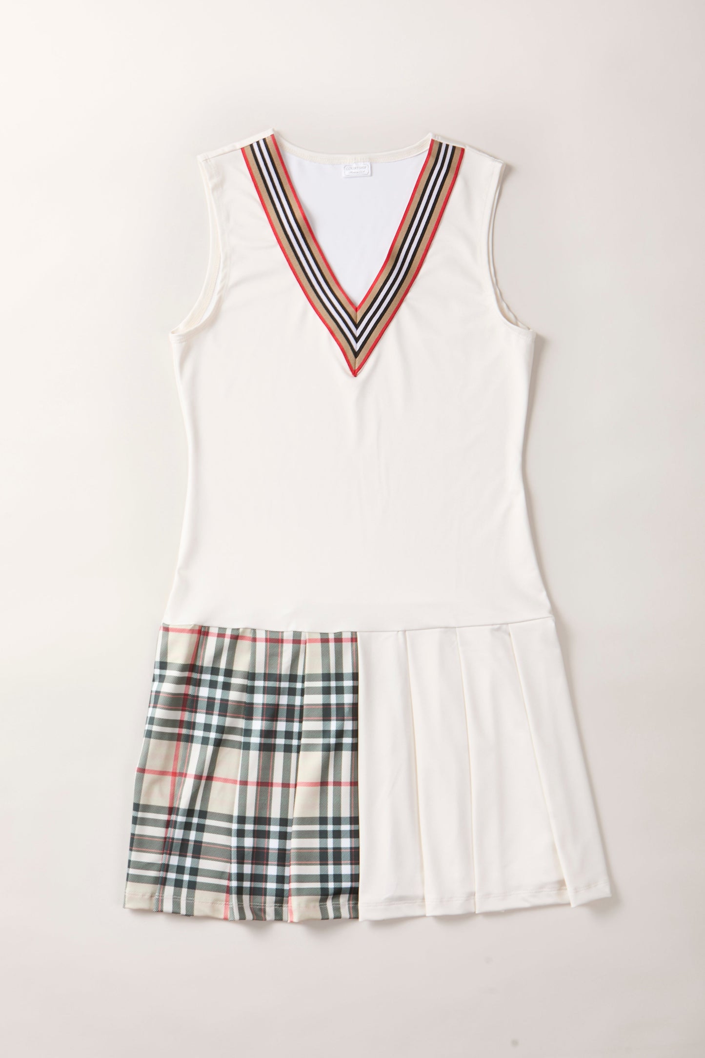 AGGIE BROWN PLAID DRESS – CHIC & VERSATILE WOMEN’S ATHLETIC DRESS FOR ON & OFF THE COURT AND COURSE