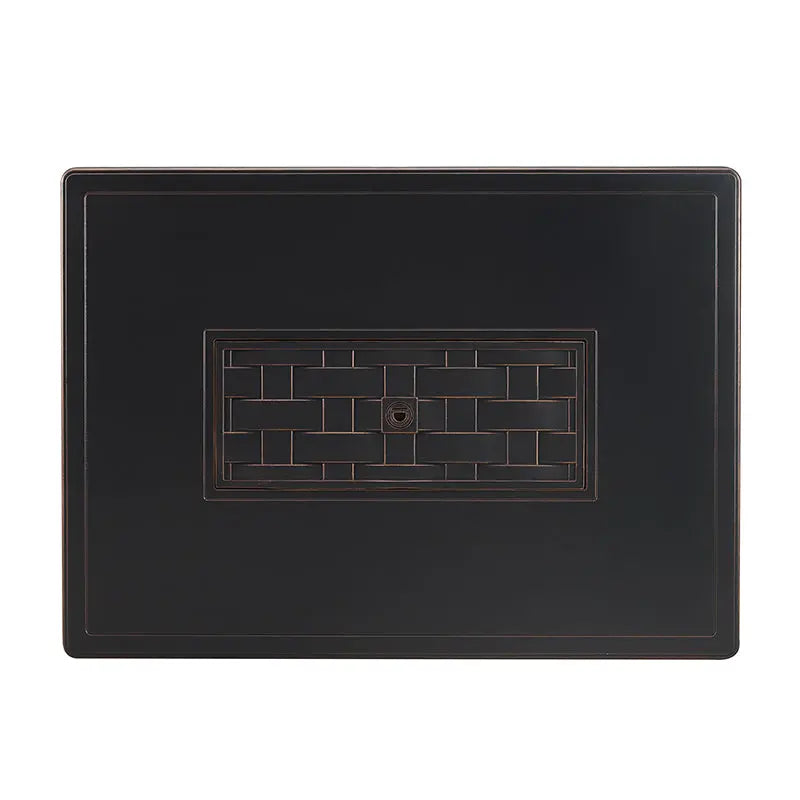 Preston 44" Rectangular Basketweave Aluminum Convertible Gas Fire Pit Table