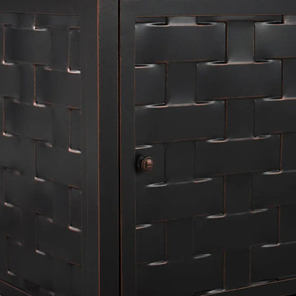 Preston 44" Rectangular Basketweave Aluminum Convertible Gas Fire Pit Table