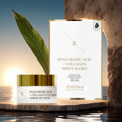 "Hyaluronic Acid & Collagen Mask - 3 Sheets + Hyaluronic Acid + Collagen Pro Age Eye Cream 30ml