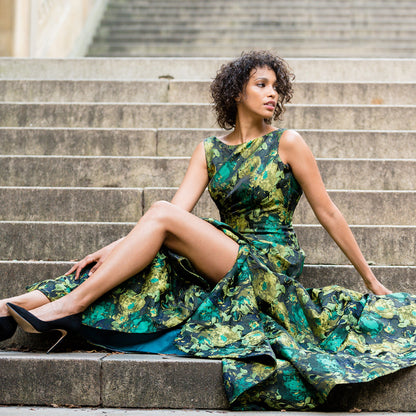 LS Front Zipper Beaded Sheath