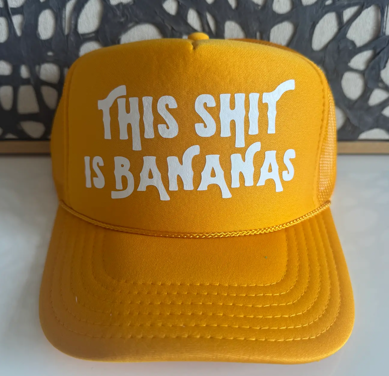 THIS SHIT IS BANANAS gold trucker