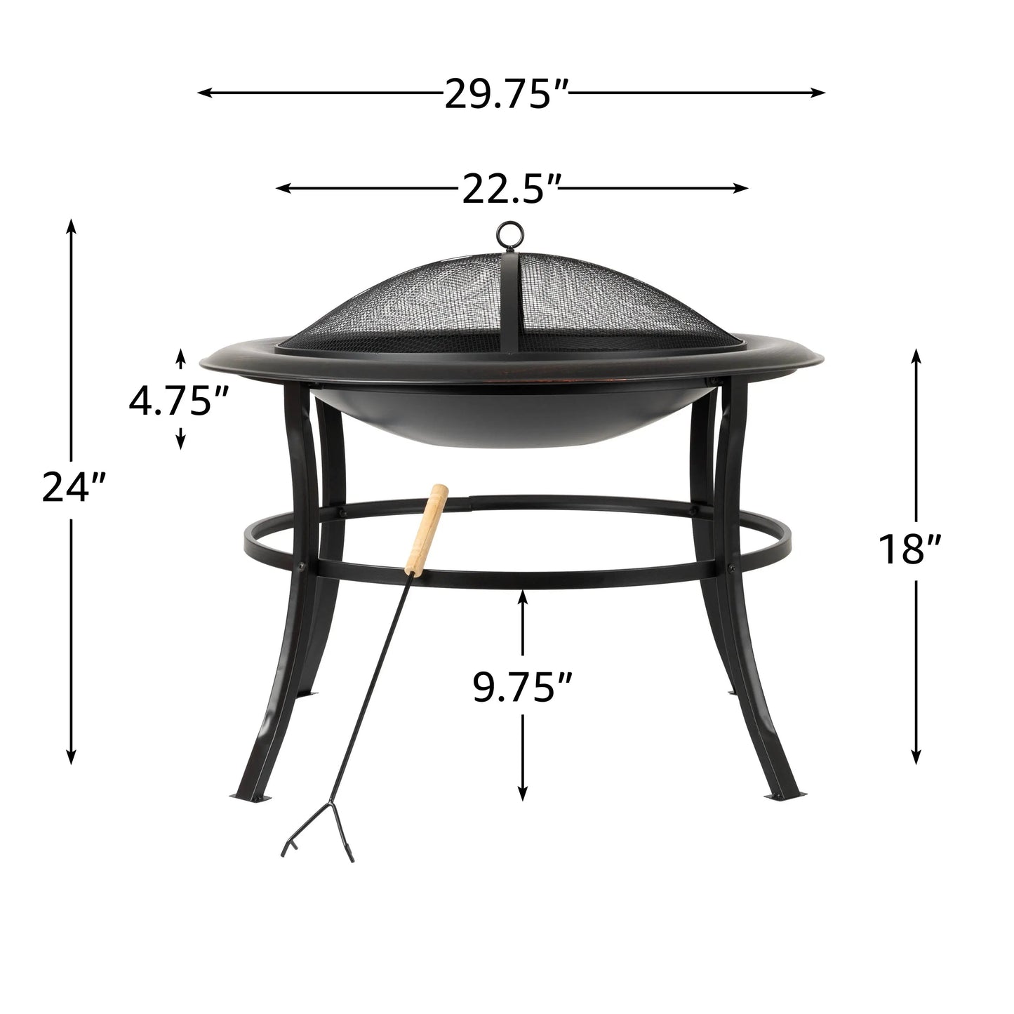 Tokia 30" Round Fire Pit