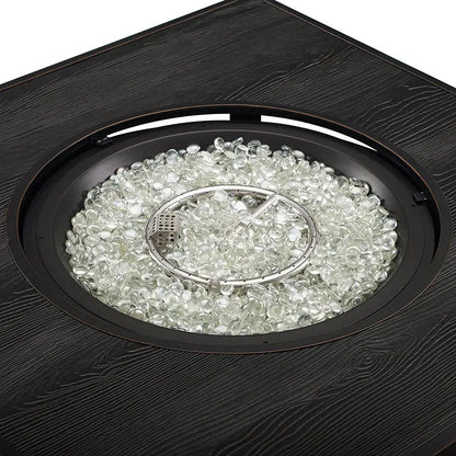 Yorke 40" Square Aluminum Convertible Gas Fire Pit Table